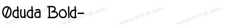 0duda Bold字体转换
